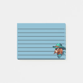 Get som bär en snygg cowboyhatt och bandana post-it block
