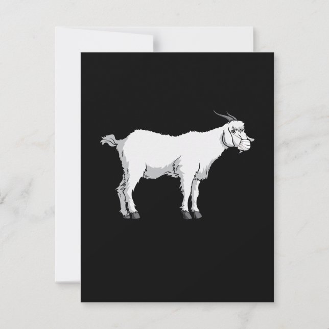 Get som bär medicinsk ansiktsmask inbjudningar (Framsida)