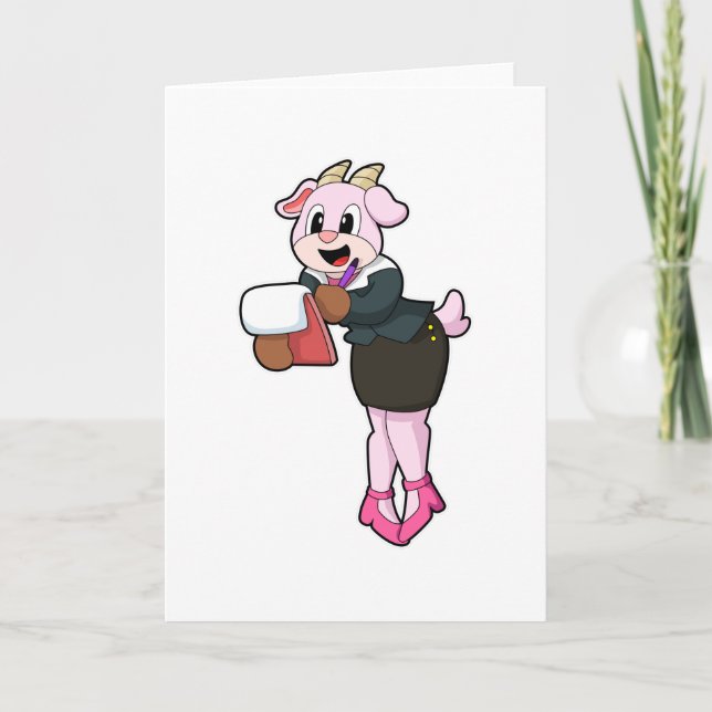 Get som sekreterare med klackar kort (Framsida)