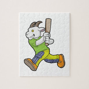 Get som slagman med cricketträ pussel