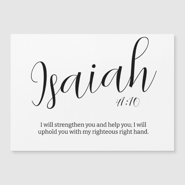 Get Well Bible Verse | Isaiah 41 | Strength Magnet (Framsida)