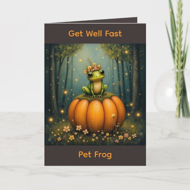 Get Well Fast Pet Frog Kort (Framsida)
