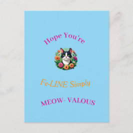 Get Well Post card- Cat lover's Vykort