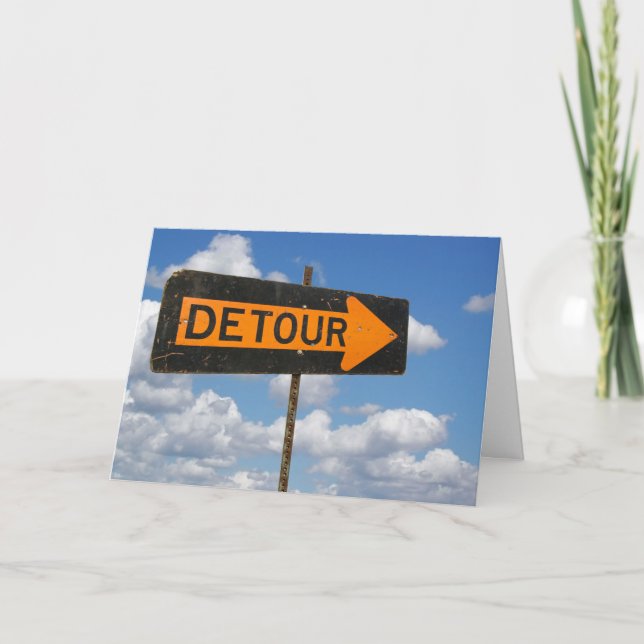 Get Well Soon Detour Sign Kort (Framsida)