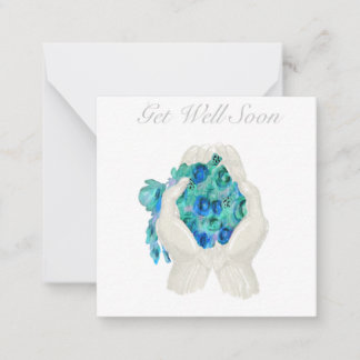 Get Well Soon Floral Bouquet Gift Card Anteckningskort