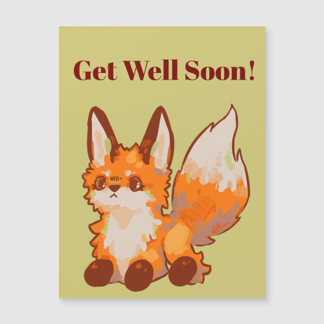 Get Well Soon, Fox Magnetische kaart (Framsida)