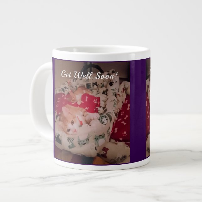 Get Well Soon!  Mug for Cat Lovers  Jumbo Mugg (Framsida vänster)
