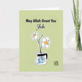 Get Well Soon- White flowers Kort