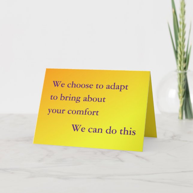 Get Well, We can Adapt Card Kort (Framsida)