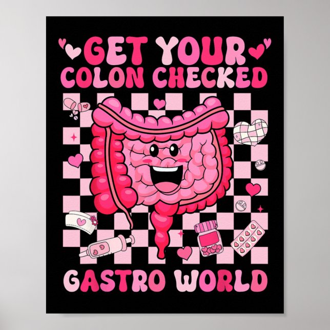 Get Your Colon Checked Gastro World Gi Tech Nurse  Poster (Framsidan)