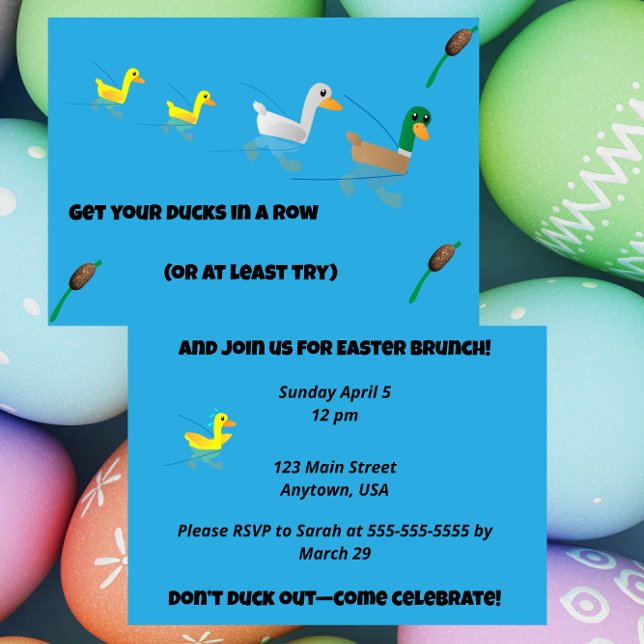 Get your Ducks in a Row for Brunch Inbjudningar (Skapare uppladdad)