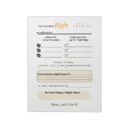 Get Your Mind RIGHT – 5-Minute Journal Notepad Anteckningsblock