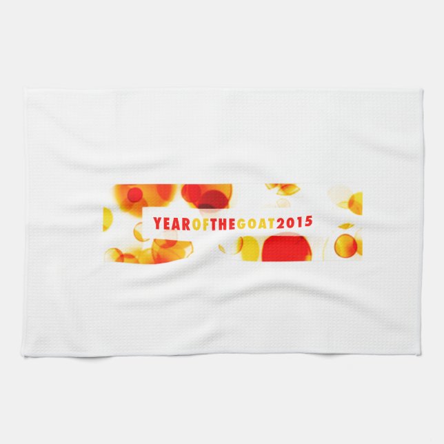 getåret 2015 (nötkreatur) kökshandduk (Horisontell)