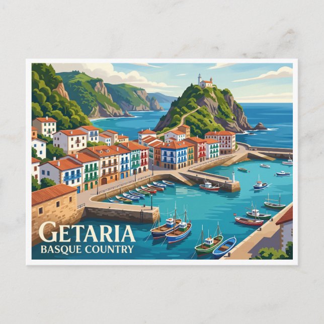 Getaria Spanien Vykort (Framsida)