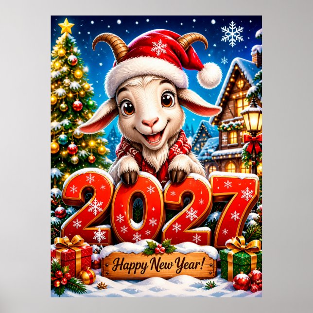 Geten år 2027 Nyår Vägg Poster (Framsidan)