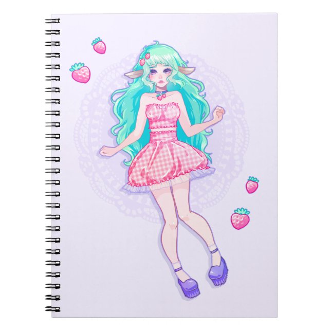 Getflickaanteckningsbok Anteckningsbok Med Spiral (Framsidan)