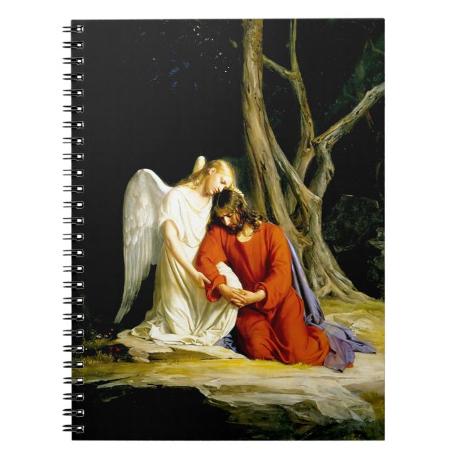 Gethsemane av Carl Bloch.. Christian Gift Anteckningsbok Med Spiral (Framsidan)