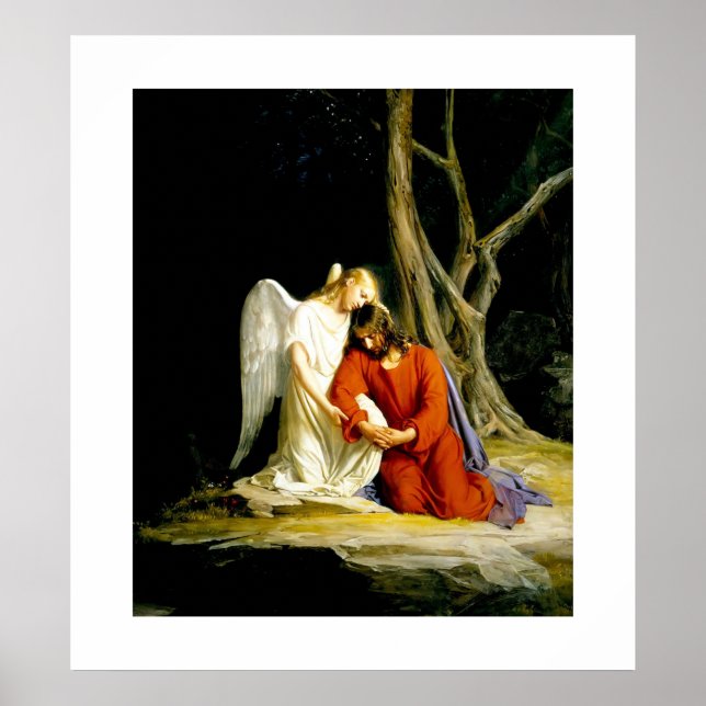 Gethsemane av Carl Bloch.. Utskrift av fin konst Poster (Framsidan)