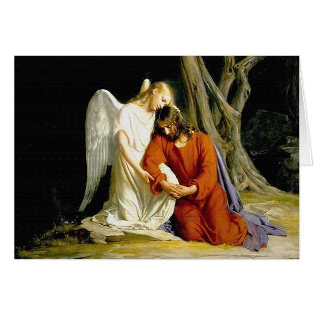 Gethsemane av Carl Heinrich Bloch 1805 Hälsningskort (Framsidan Horizontal)