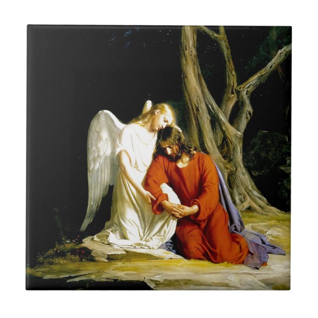 Gethsemane Carl Bloch Kakelplatta (Framsidan)