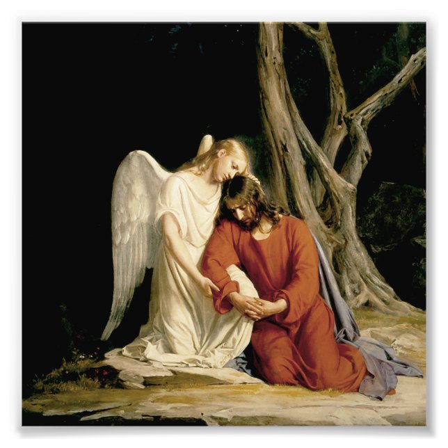 Gethsemane-garden (Luke 22:39-46) Fototryck (Framsidan)