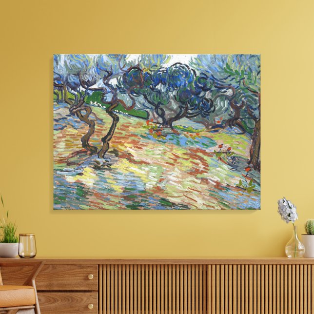 Gethsemane-Garden, Olivberget av van Gogh Canvastryck (Insitu (Vardagsrum))