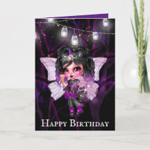 Getic Fairy lila string ljus animill födelsedag