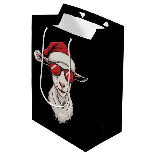 Geting Santa Hatt Rolig Söt Bondgård Djur Bonde Ju (Framsidan Vinklad)