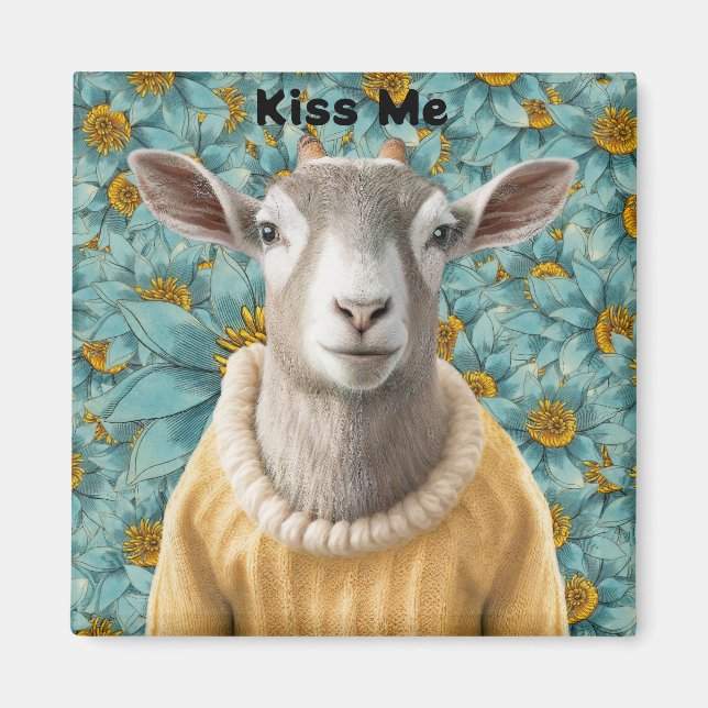 Getingård stil teal och gul magnet (Framsidan)