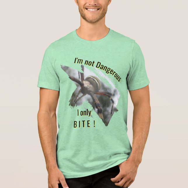 Getingspindel närbild rolig t-shirt (Framsida)