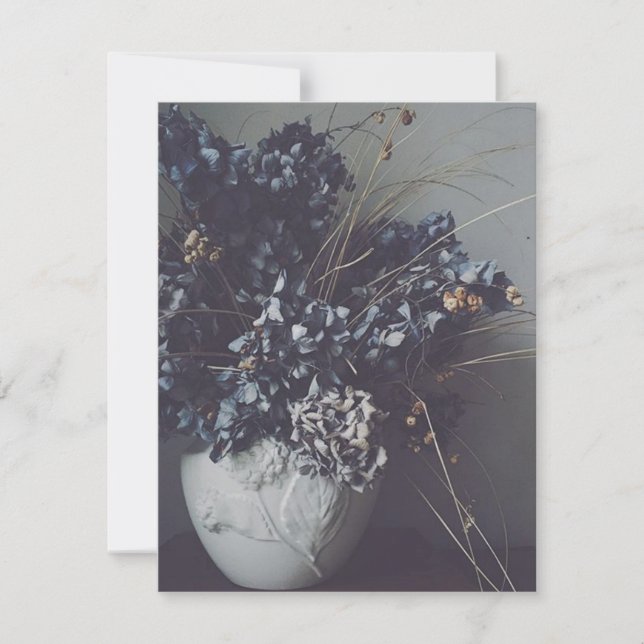 Getrocknete Hortensienblüten, zarte Schönheit. (Framsida)