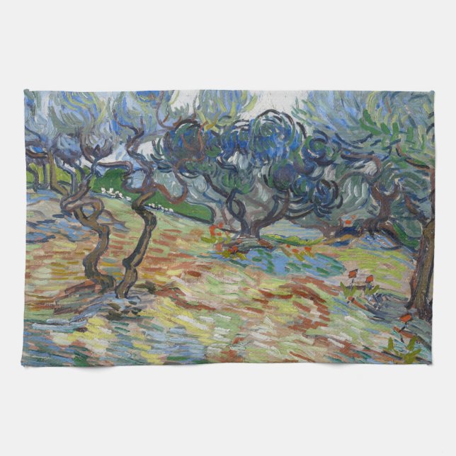 Getsemane trädgård, Olivberget av van Gogh Kökshandduk (Horisontell)