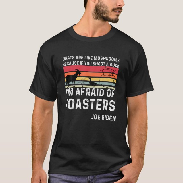 Getter är som svampar om du skjuter en Anka-retro T Shirt (Framsida)