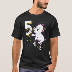 Getter Djuren 5:e födelsedagstjuppet Boy B Dag 5 å T Shirt