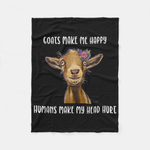 Getter gör mig till Lycklig Goat Älskare Fleecefilt