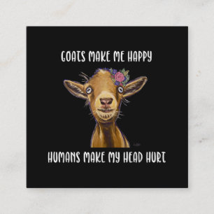 Getter gör mig till Lycklig Goat Älskare Fyrkantigt Visitkort