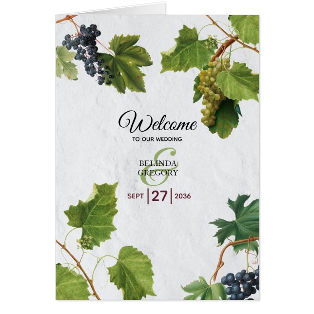 Getter - Grekiska ön Bröllop - serviceorder Hälsningskort (Framsidan)