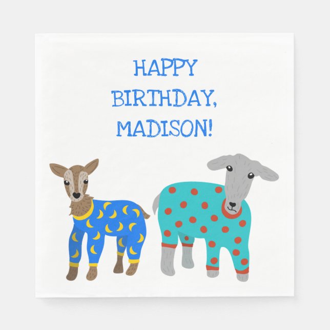 Getter i Pajamas Kids Slumber Party Pappersservett (Framsidan)