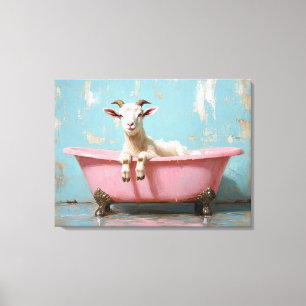 Getter i Rosa Bathtub Canvastryck