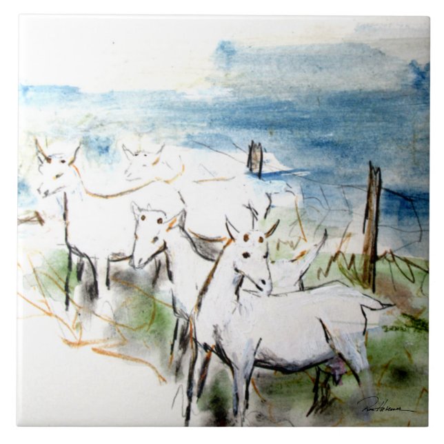 Getter i svårigheter kakelplatta (Framsidan)