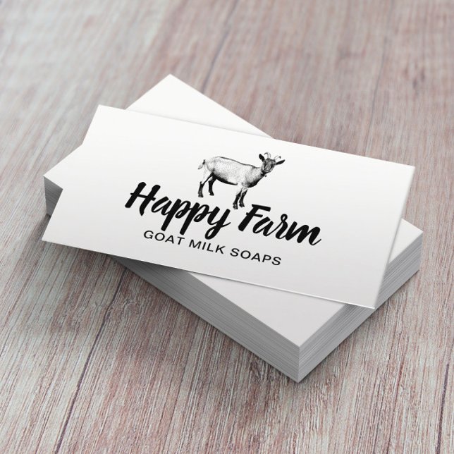 Getter Mjölk Soap Lycklig Farm Animal Handmade mad Visitkort (Skapare uppladdad)