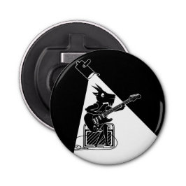 Getter som spelar en elektrisk gitarr flasköppnare