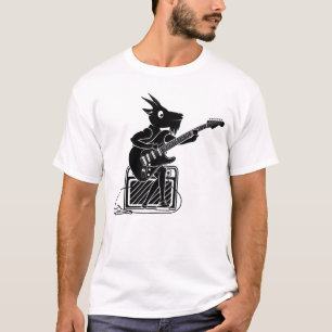 Getter som spelar en elektrisk gitarr t shirt