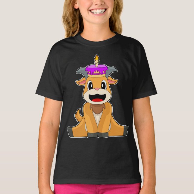 Gettillbehör Födelsedagsljus Tårta T Shirt (Framsida)