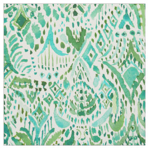 GETTIN' TURT Grönt Aqua Sea Turtle Tribal Tyg