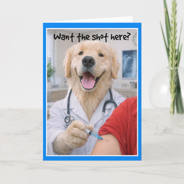 Getting a Shot Get Well card.  SHOA-1 Kort (Framsida)