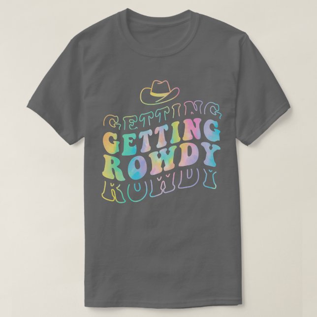 Getting Hitched Getting Rowdy Bride Party Bachelor T Shirt (Design framsida)