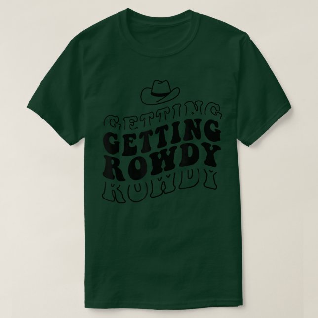 Getting Hitched Getting Rowdy Bride Party Bachelor T Shirt (Design framsida)