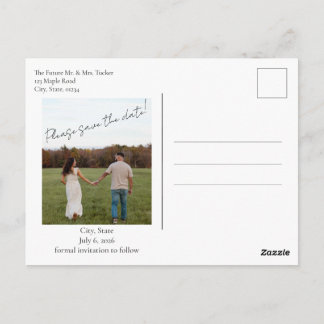 Getting Hitched Save the Date Postcard Vykort