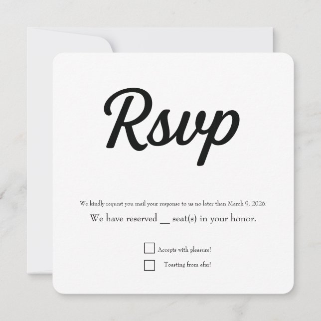 "Getting Hitched" Wedding Elopement Enclosure Card (Baksida)
